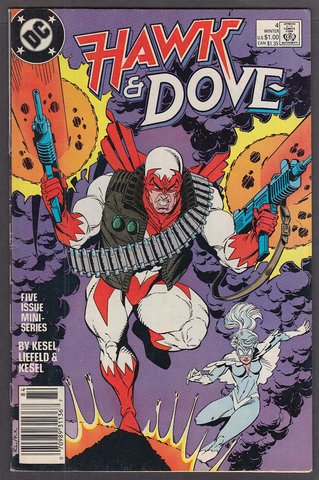 Image for HAWK & DOVE #4 DC comic book Winter 1988