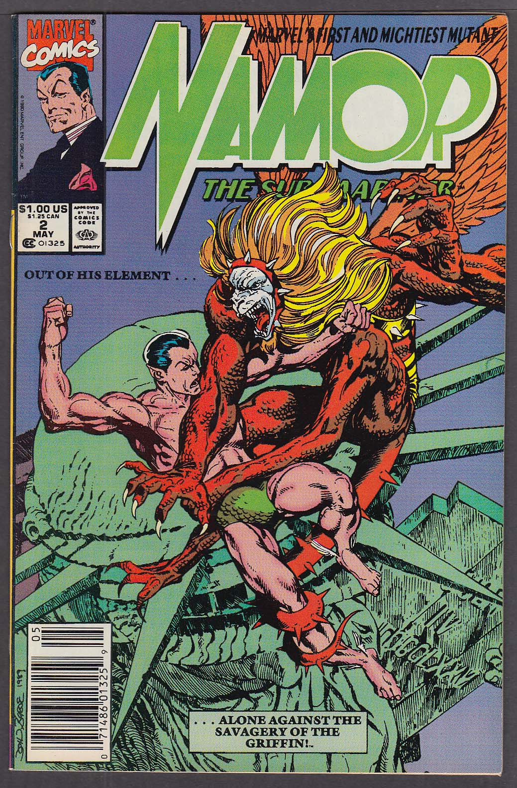 Image for NAMOR the Sub-Mariner #2 Marvel comic book 5/1990