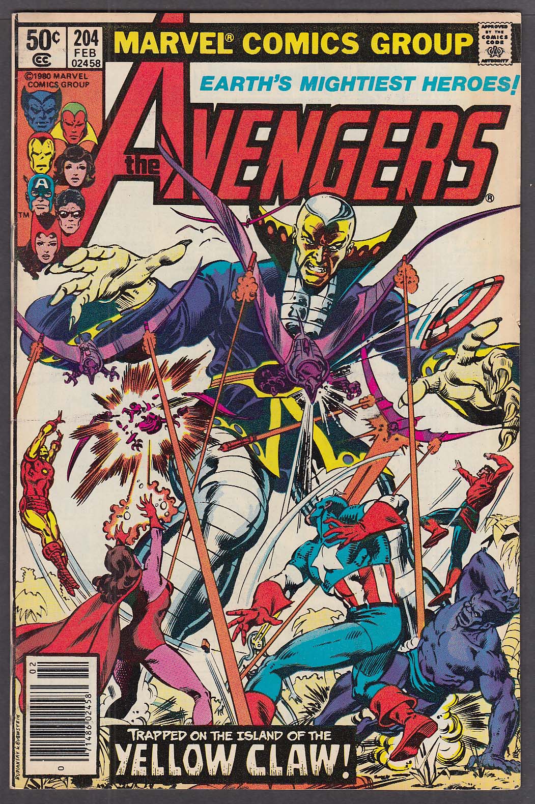 Image for The AVENGERS #204 Marvel comic book Captain America 2 1981