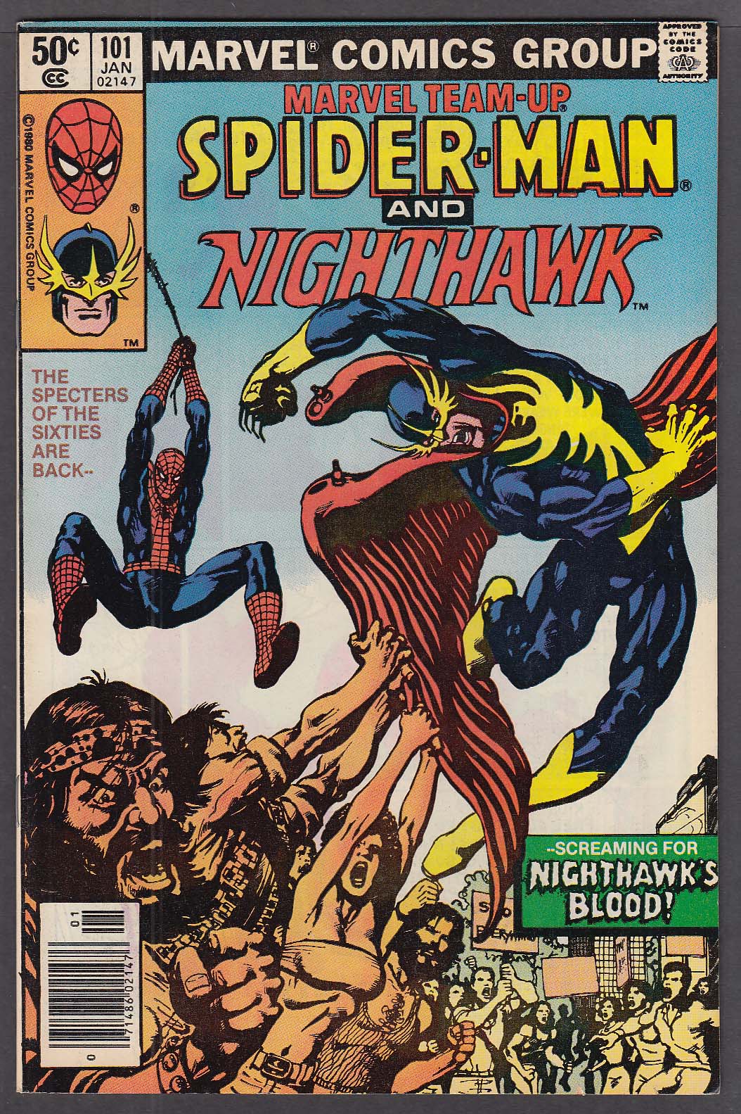 Image for MARVEL TEAM-UP #101 Spider-Man & Nighthawk comic book 1 1981