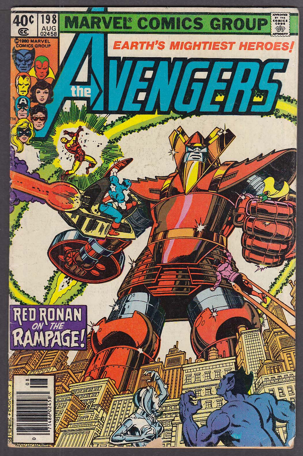 Image for The AVENGERS #198 Marvel comic book Red Ronan 8 1980