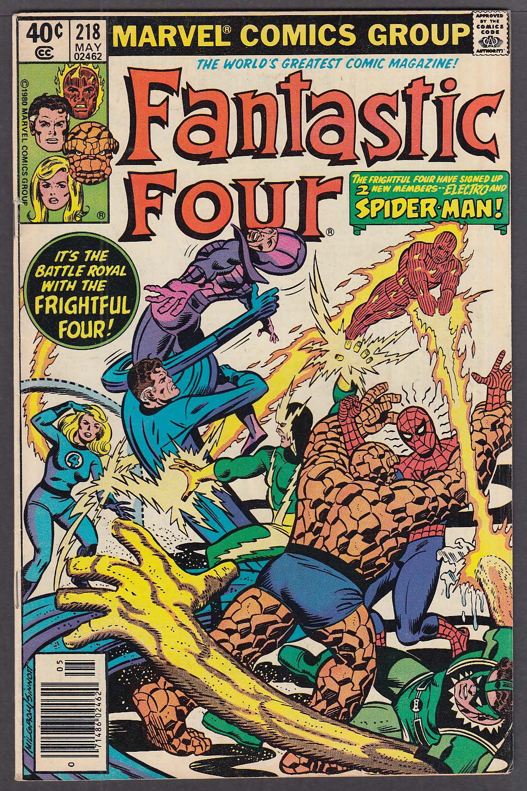 Image for FANTASTIC FOUR #218 Marvel comic book 5 1980