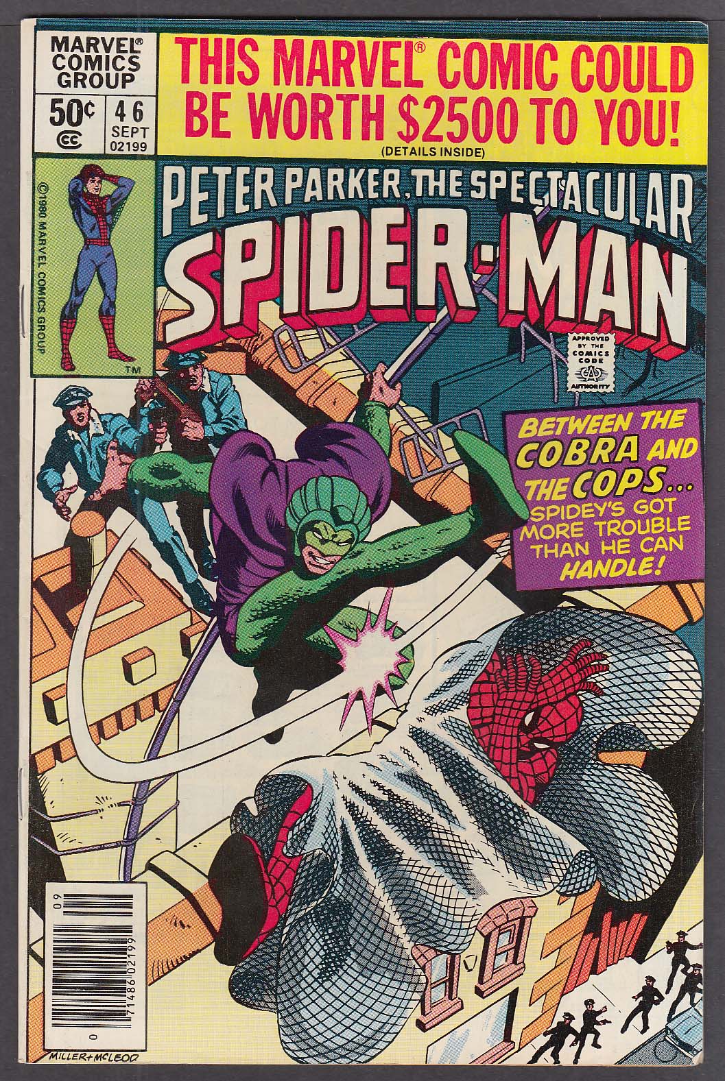 Image for PETER PARKER SPECTACULAR SPIDER-MAN #46 Marvel comic book 9 1980