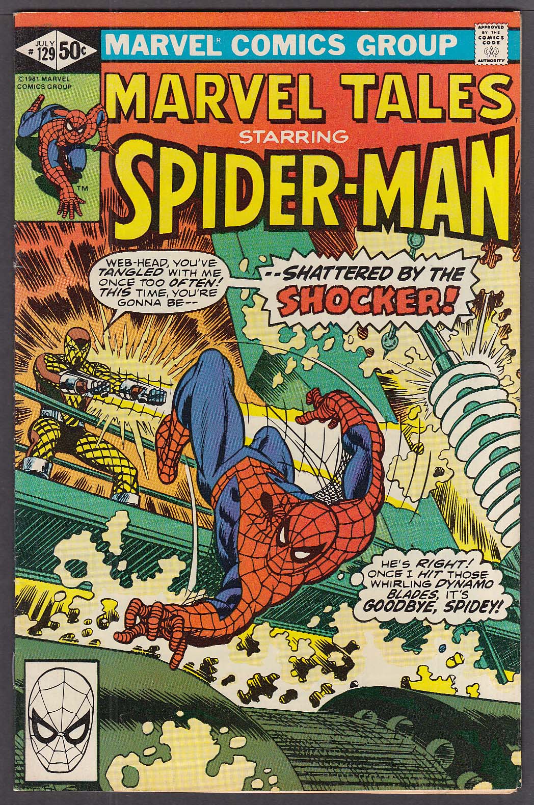 Image for MARVEL TALES #129 Spider-Man comic book 7 1981