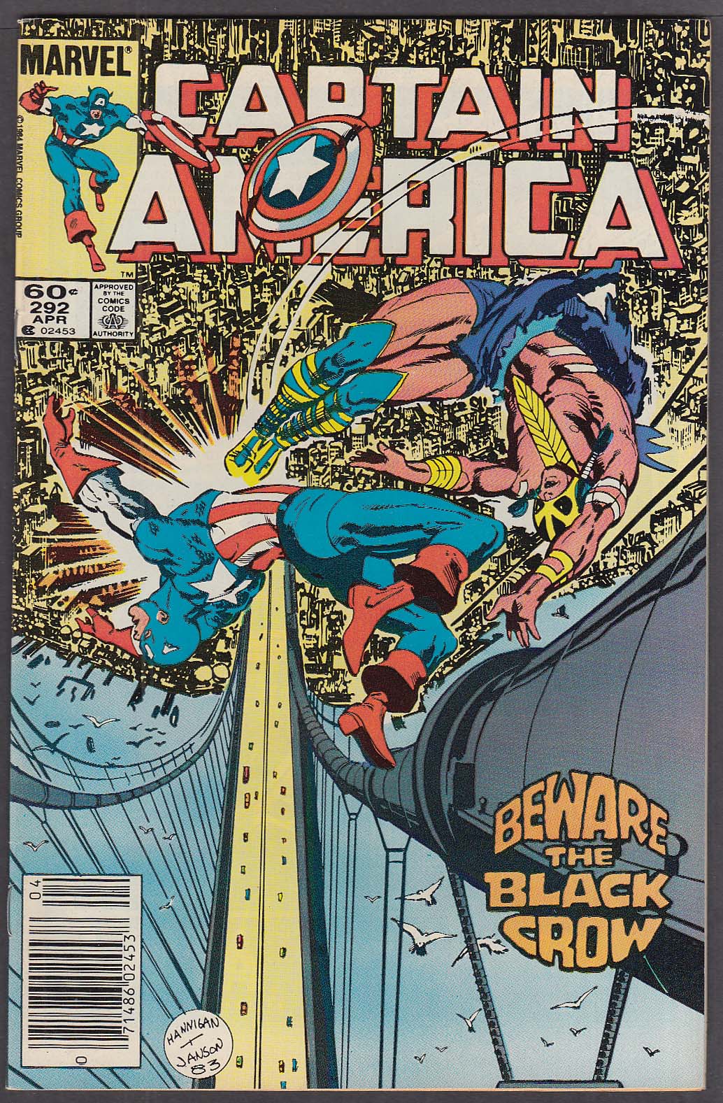 Image for CAPTAIN AMERICA #292 Marvel comic book 4/1984