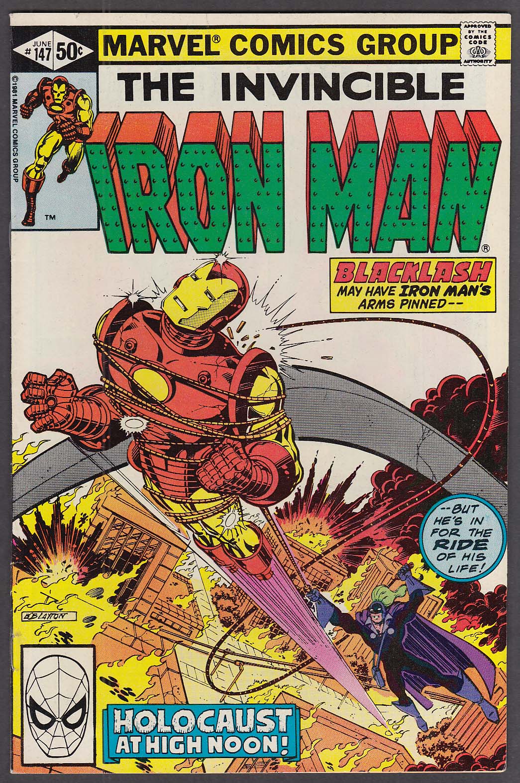 Image for INVINCIBLE IRON MAN #147 Marvel comic book 6 1981