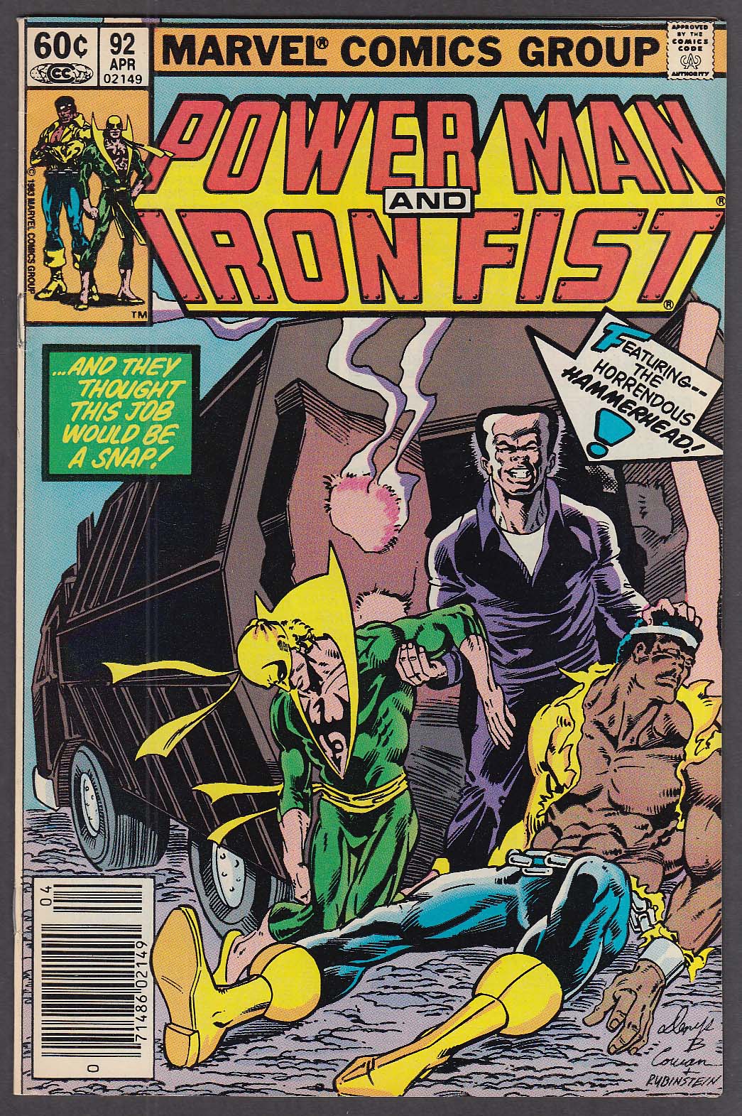 Image for POWER MAN & IRON FIST #92 Marvel comic book 4 1983