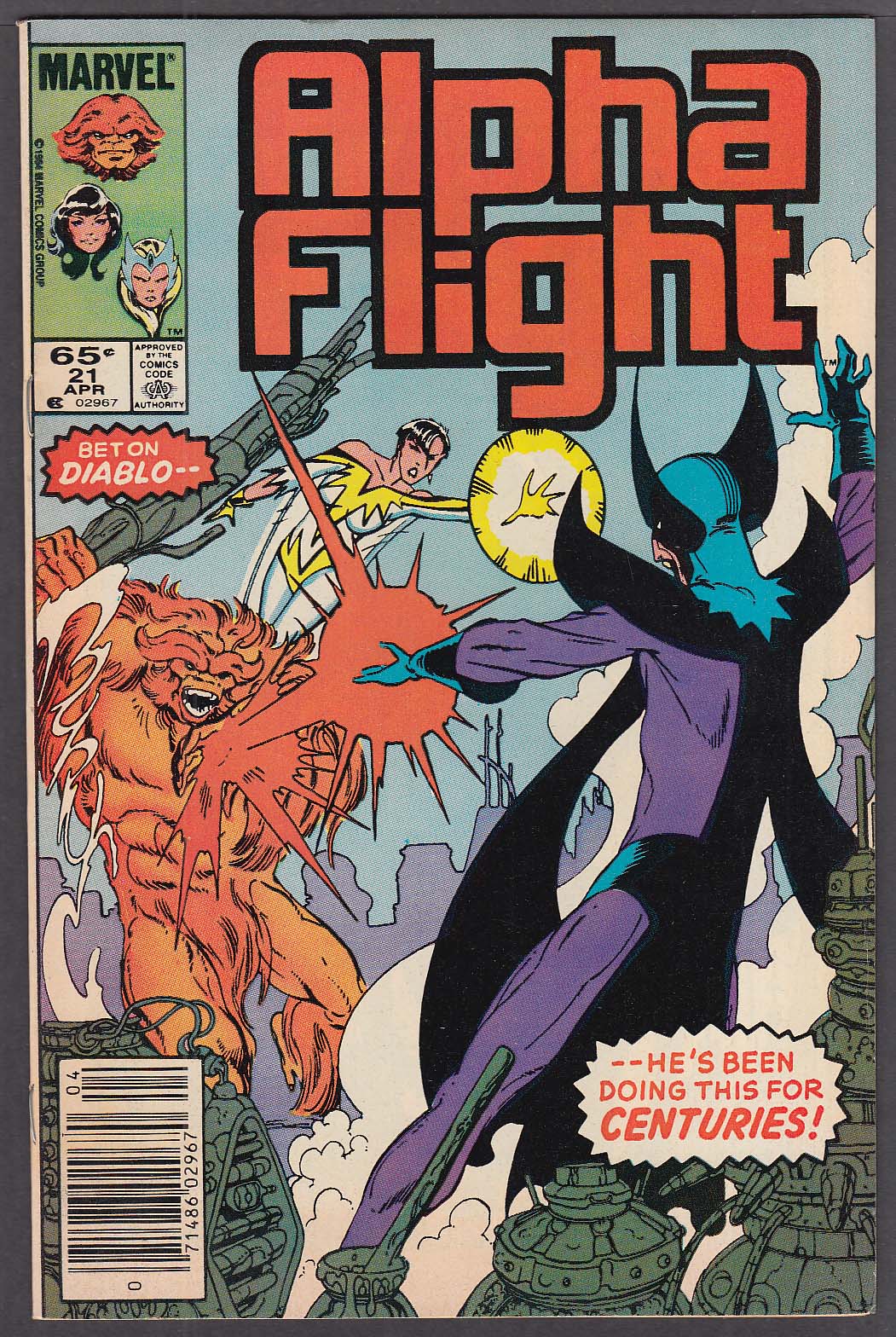 Image for ALPHA FLIGHT #21 Marvel comic book 4/1985