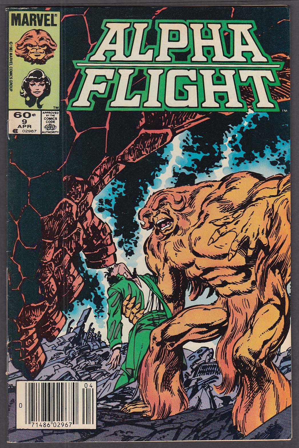 Image for ALPHA FLIGHT #9 Marvel comic book 4 1984