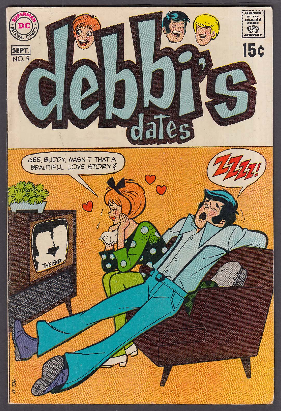 Image for DEBBI'S DATES #9 DC comic book 8-9/1970