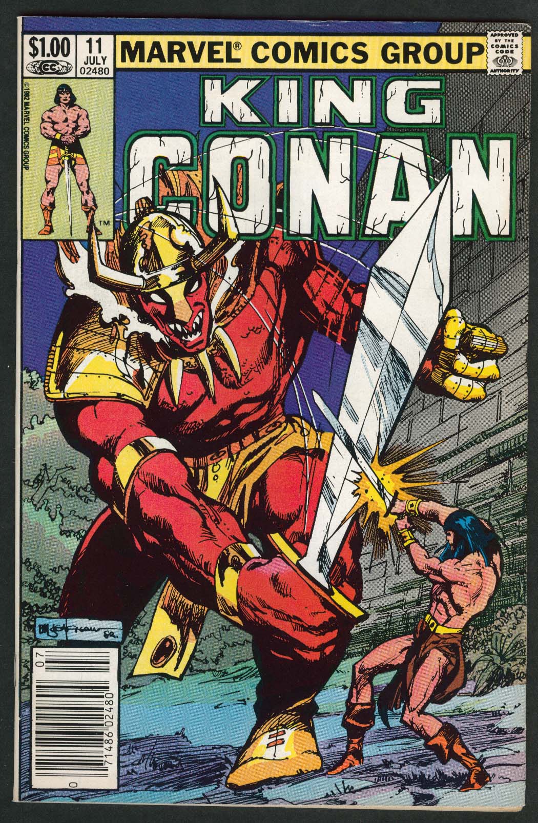 Image for KING CONAN #11 Marvel comic book 7 1982