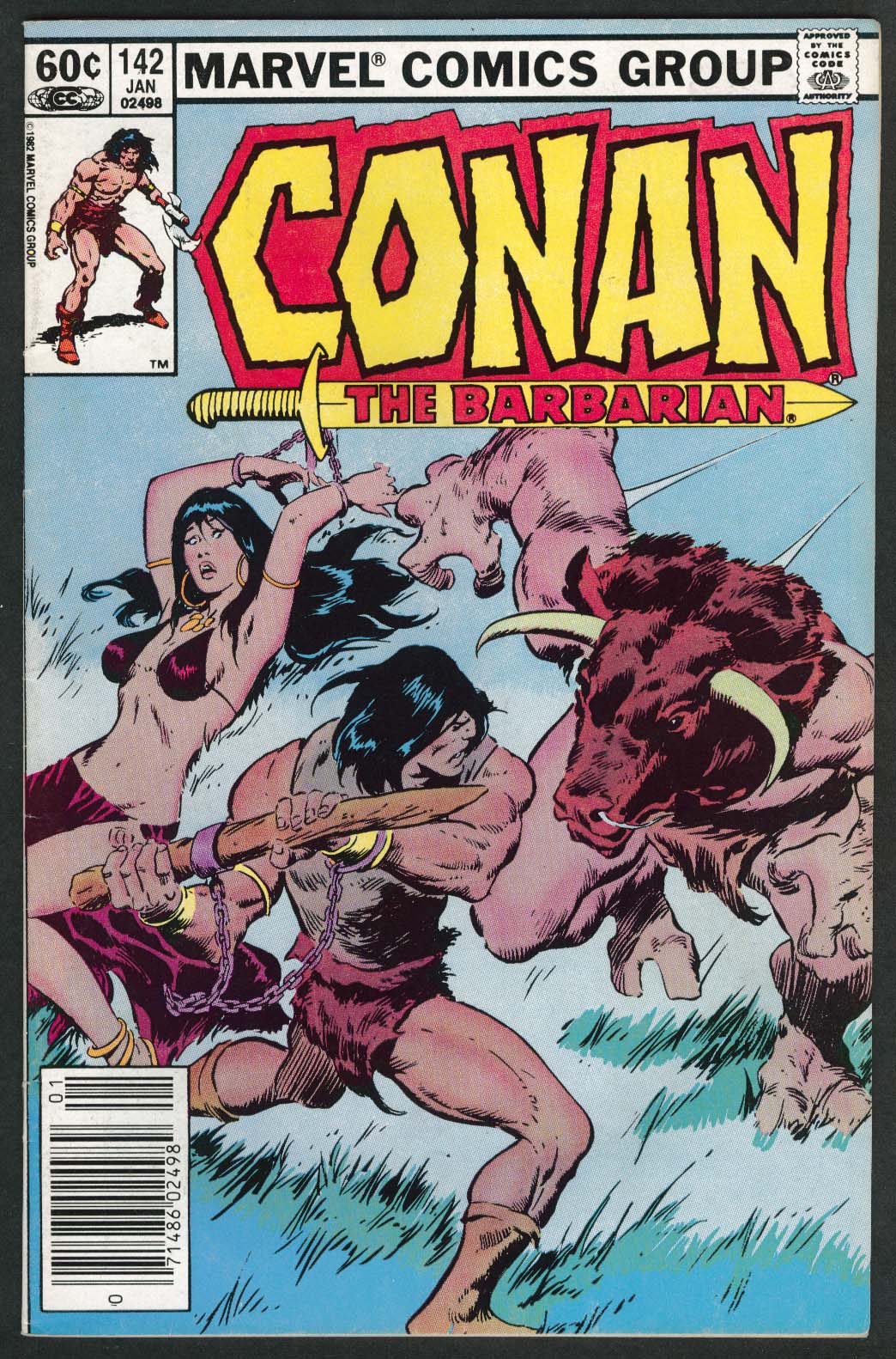 Image for CONAN the BARBARIAN #142 Marvel comic book 1 1983