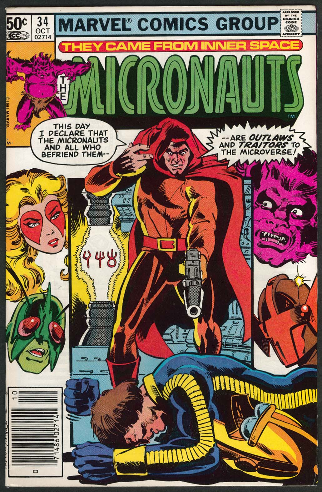 Image for MICRONAUTS #34 Marvel comic book 10 1981