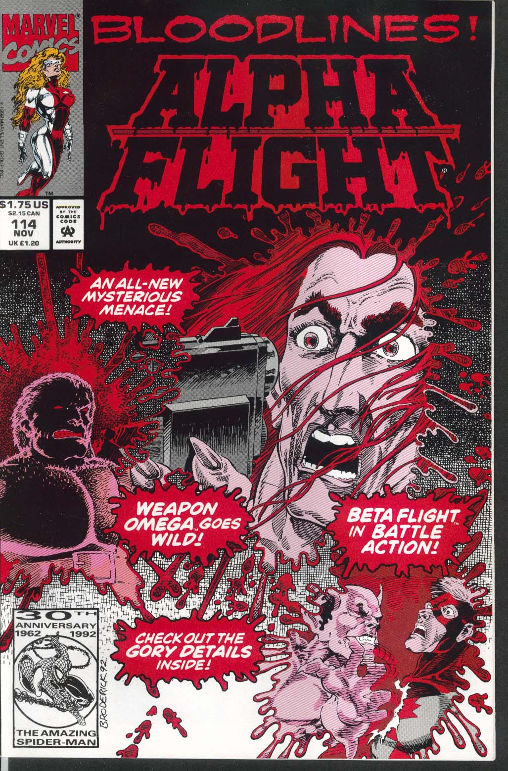 Image for ALPHA FLIGHT #114 Marvel comic book 11 1992 Bloodlines!