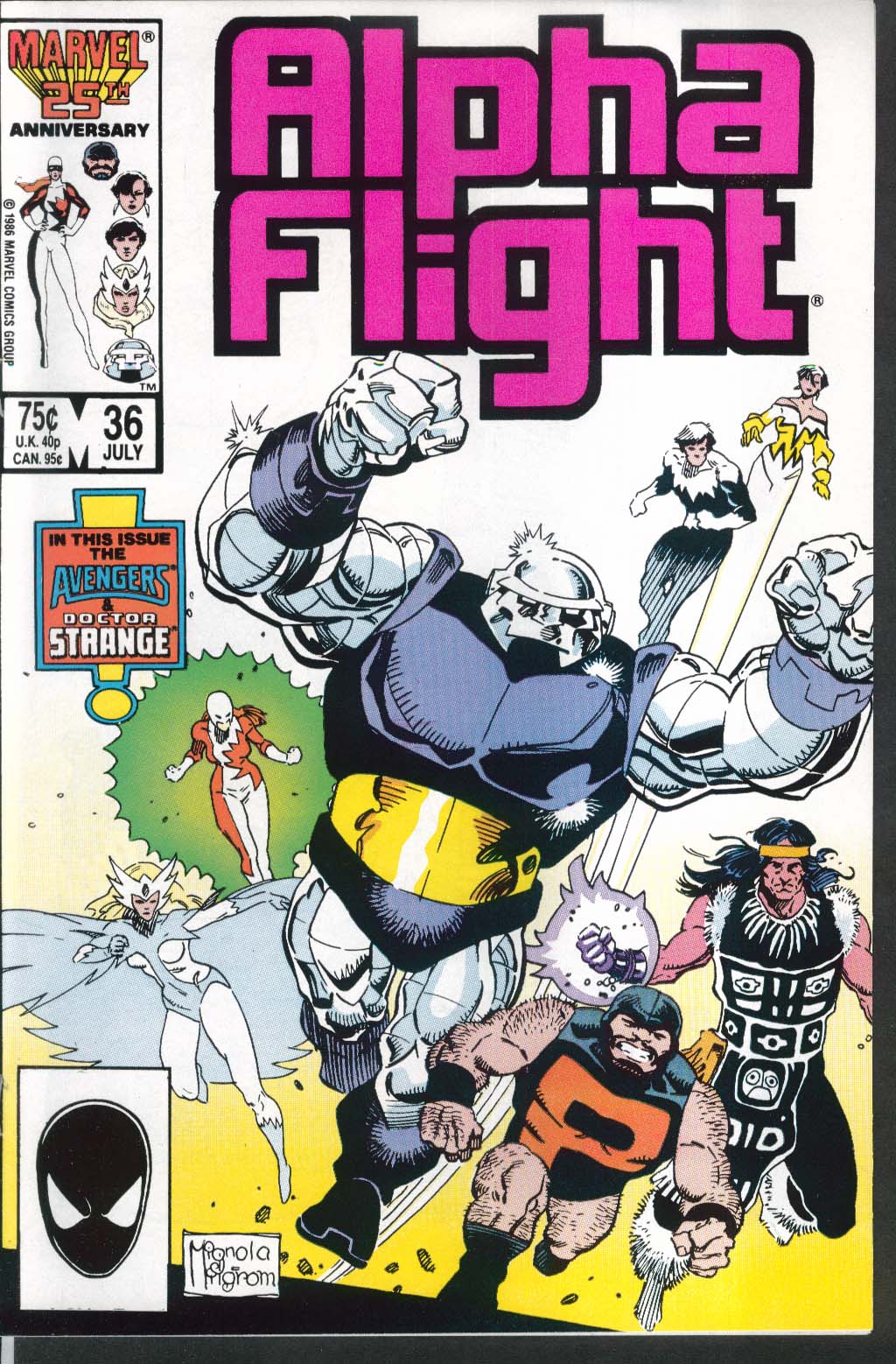 Image for ALPHA FLIGHT #36 Marvel comic book 7 1986 Avengers Doctor Strange