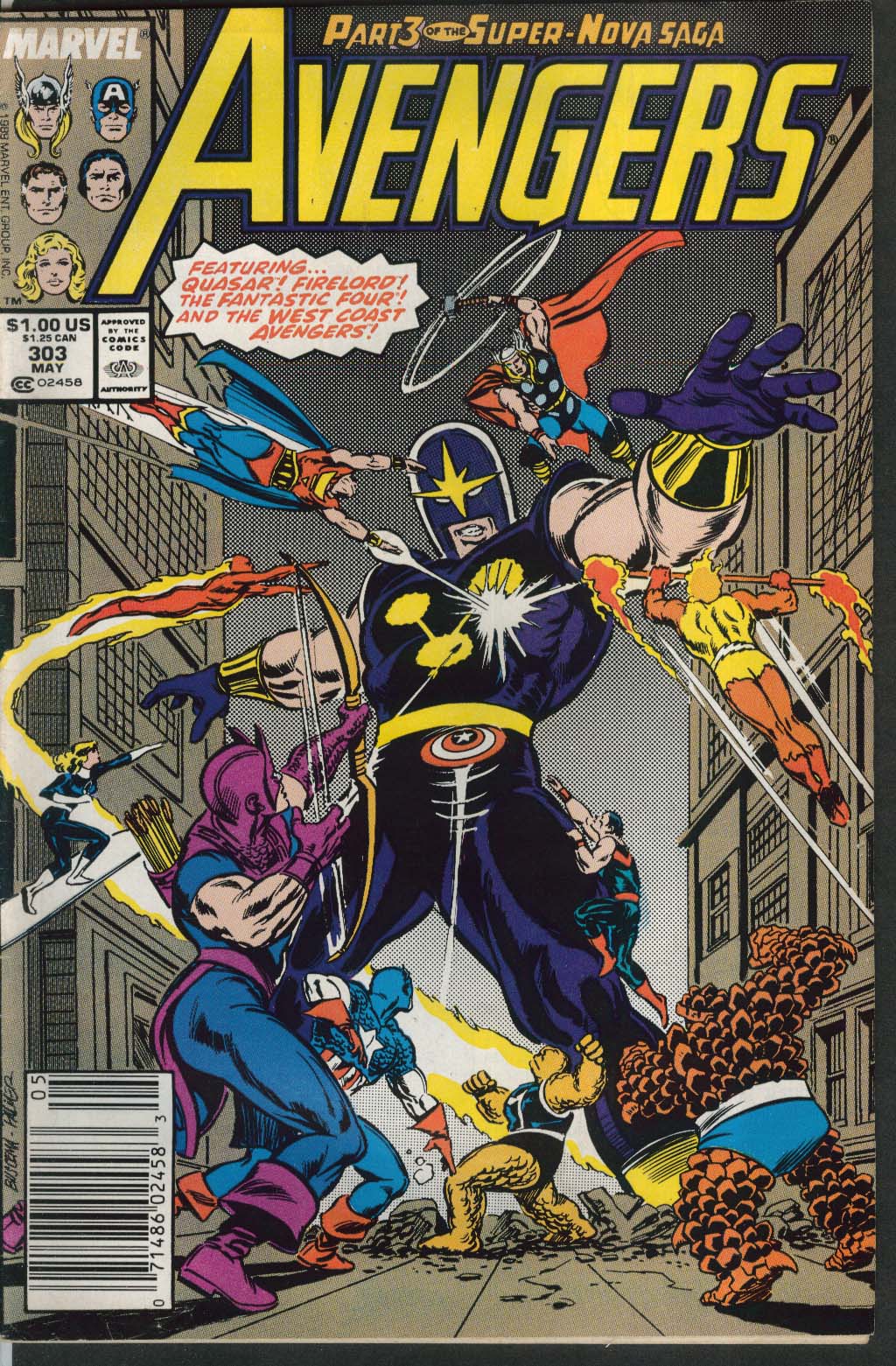Image for AVENGERS #303 Marvel comic book 5 1989