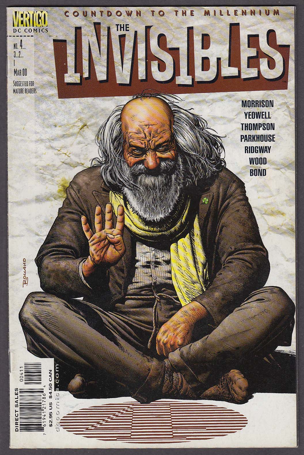 Image for The INVISIBLES #4 Vertigo comic book 3 2000