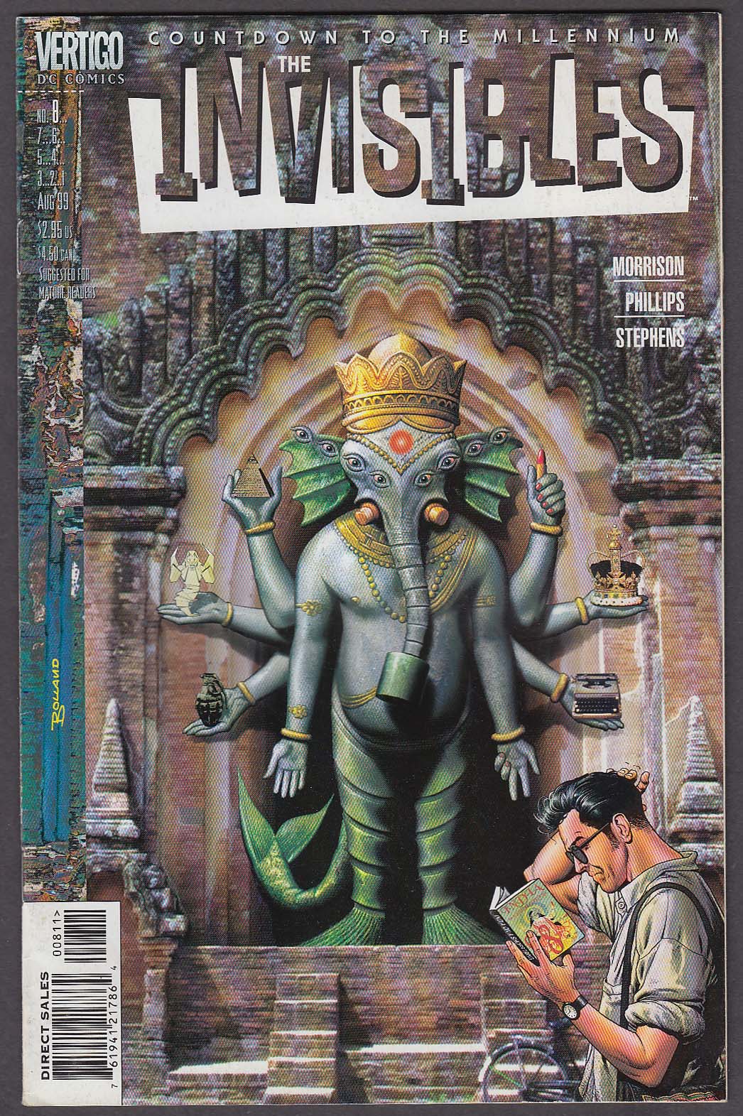 Image for The INVISIBLES #8 Vertigo comic book 8 1999