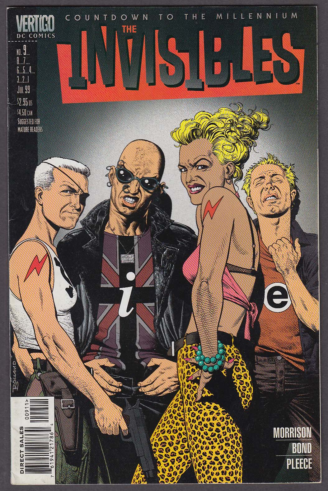 Image for The INVISIBLES #9 Vertigo comic book 7 1999