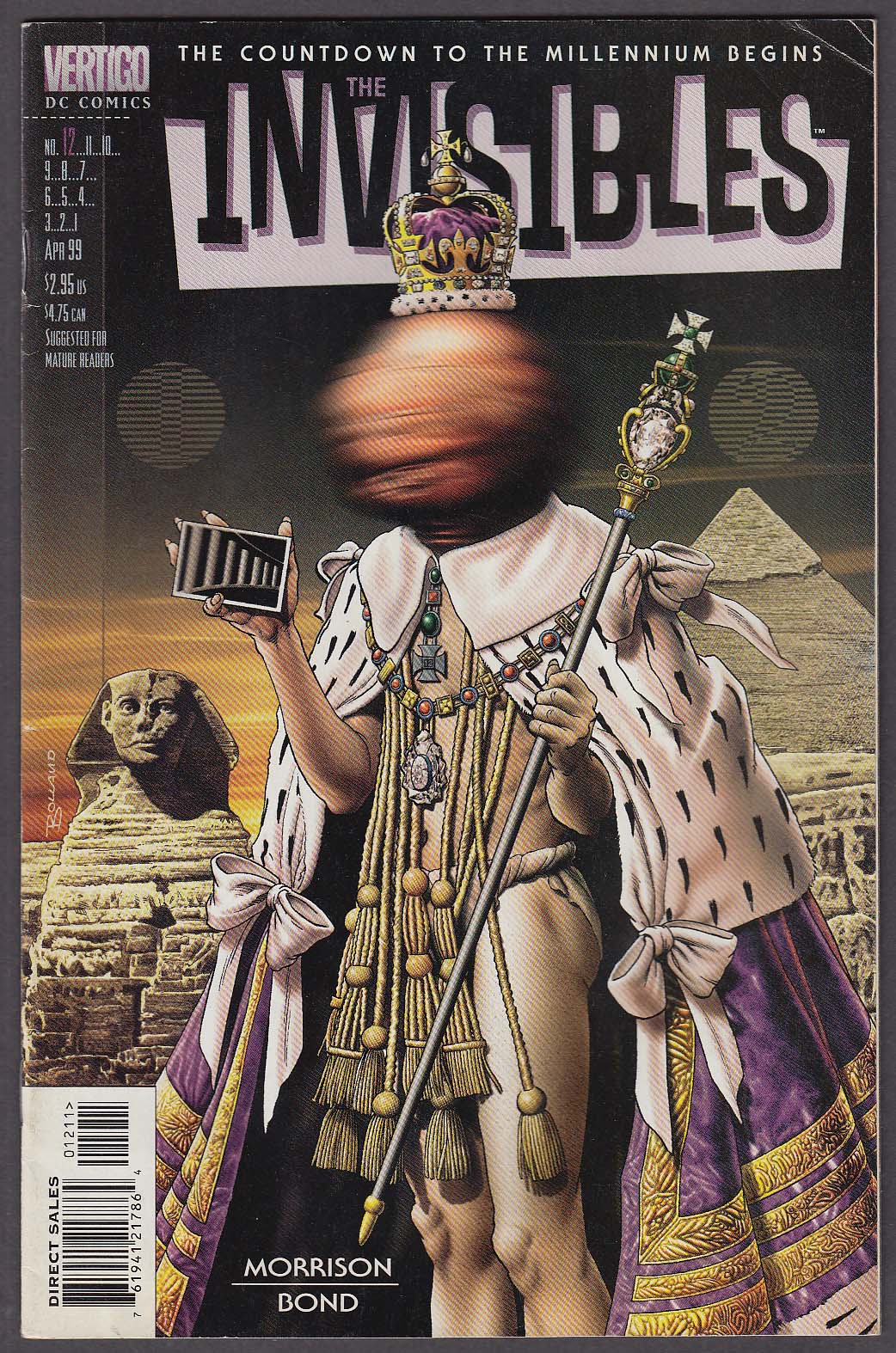 Image for The INVISIBLES #12 Vertigo comic book 4 1999