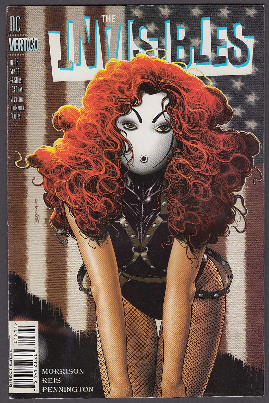 Image for The INVISIBLES #18 Vertigo comic book 9 1998