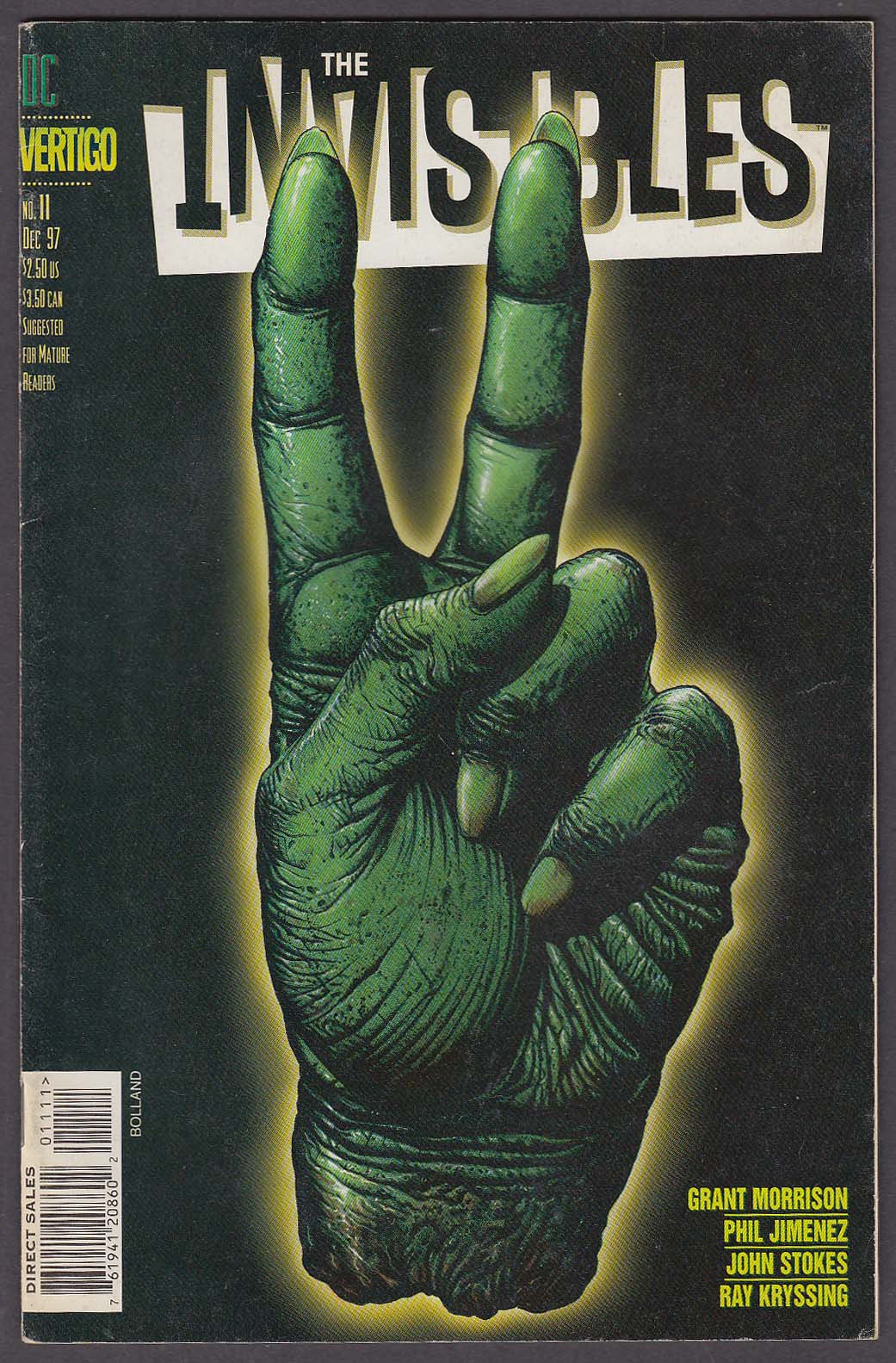 Image for The INVISIBLES #11 Vertigo comic book 12 1997