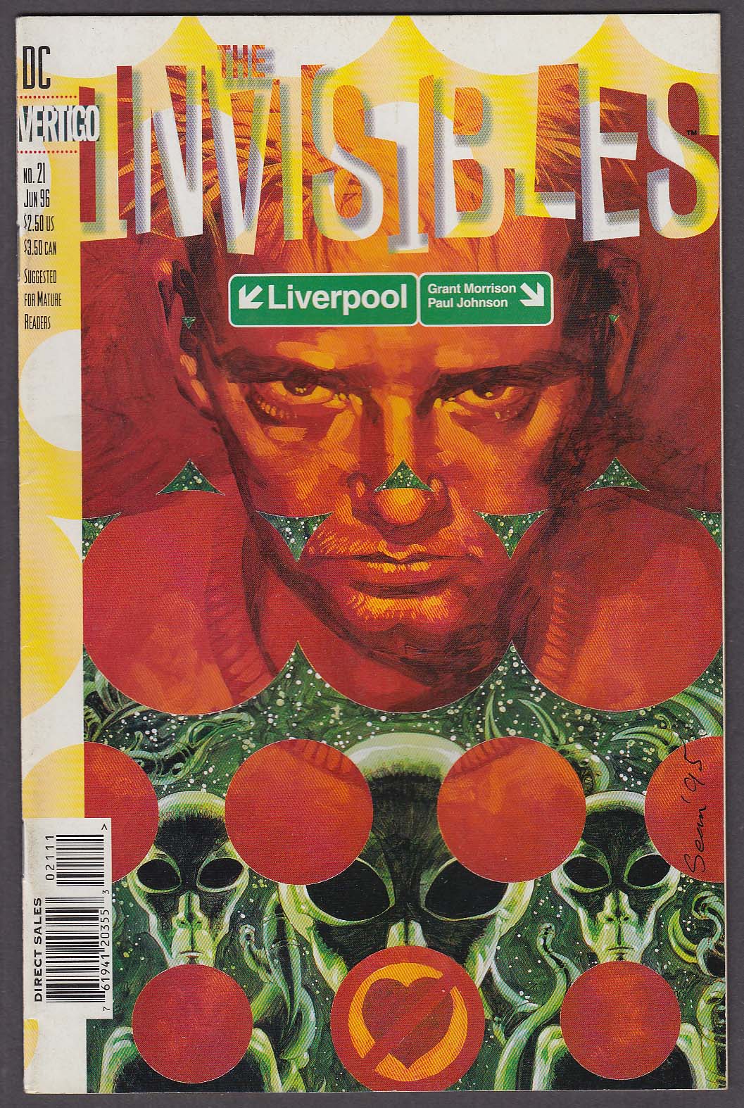 Image for The INVISIBLES #21 Vertigo comic book 6 1996