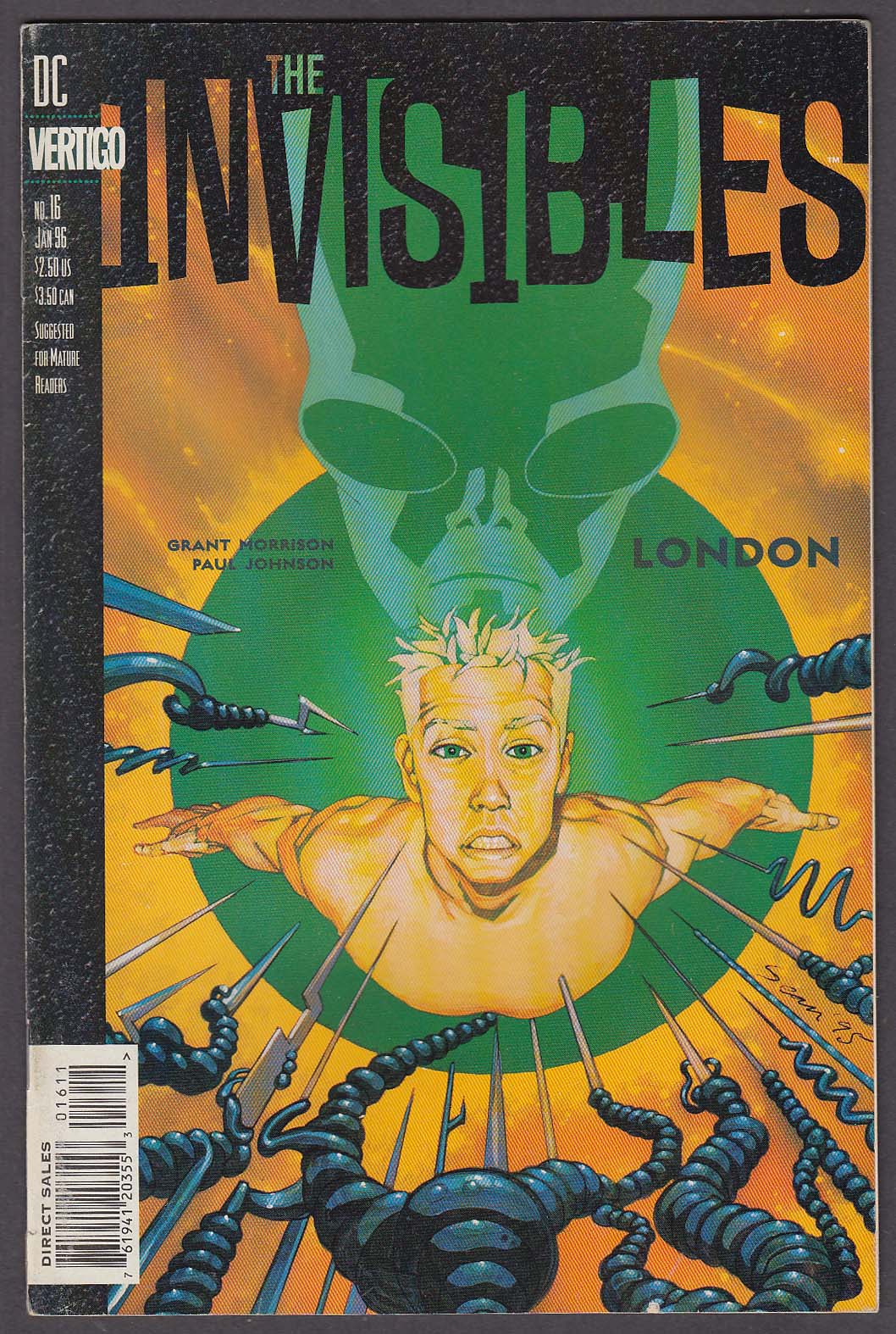 Image for The INVISIBLES #16 Vertigo comic book 1 1996