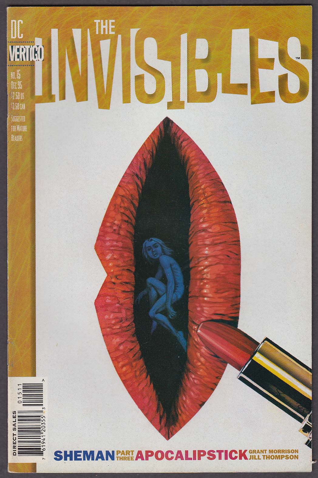 Image for The INVISIBLES #15 Vertigo comic book 12 1995