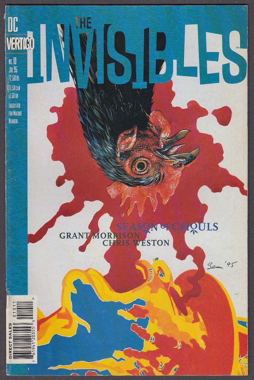 Image for The INVISIBLES #10 Vertigo comic book 7 1995