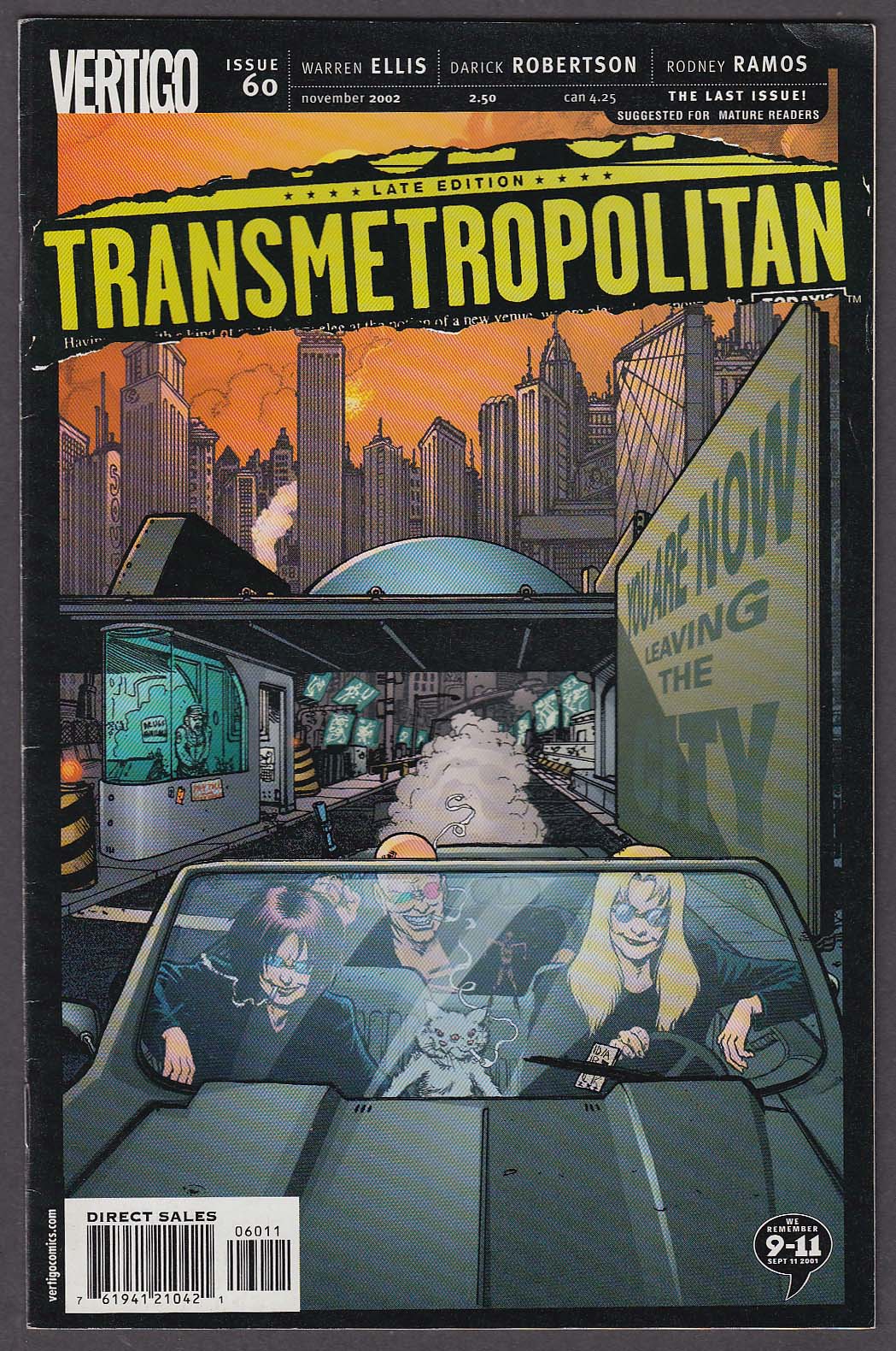 Image for TRANSMETROPOLITAN #60 Vertigo comic book 11 2002