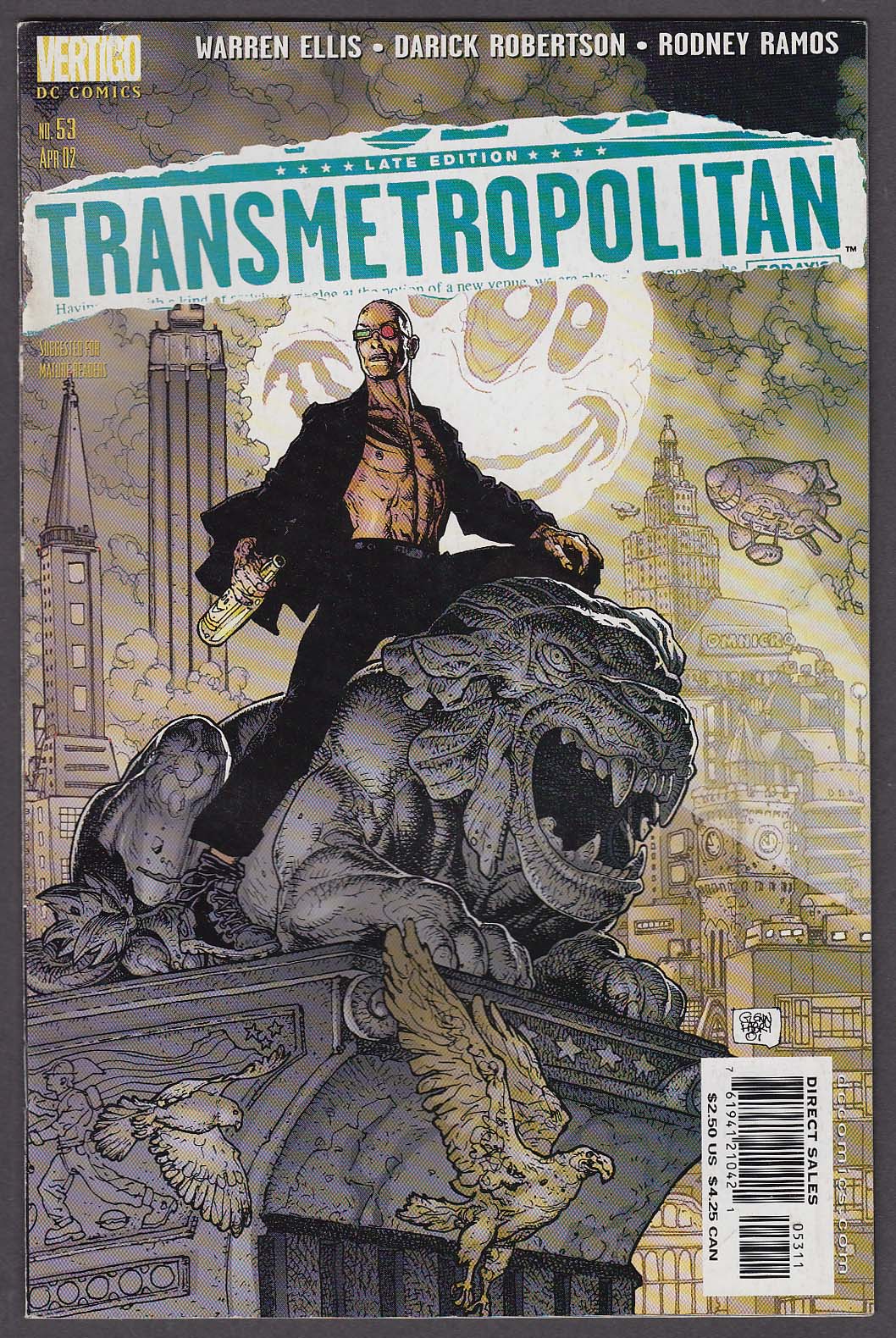 Image for TRANSMETROPOLITAN #53 Vertigo comic book 4 2002