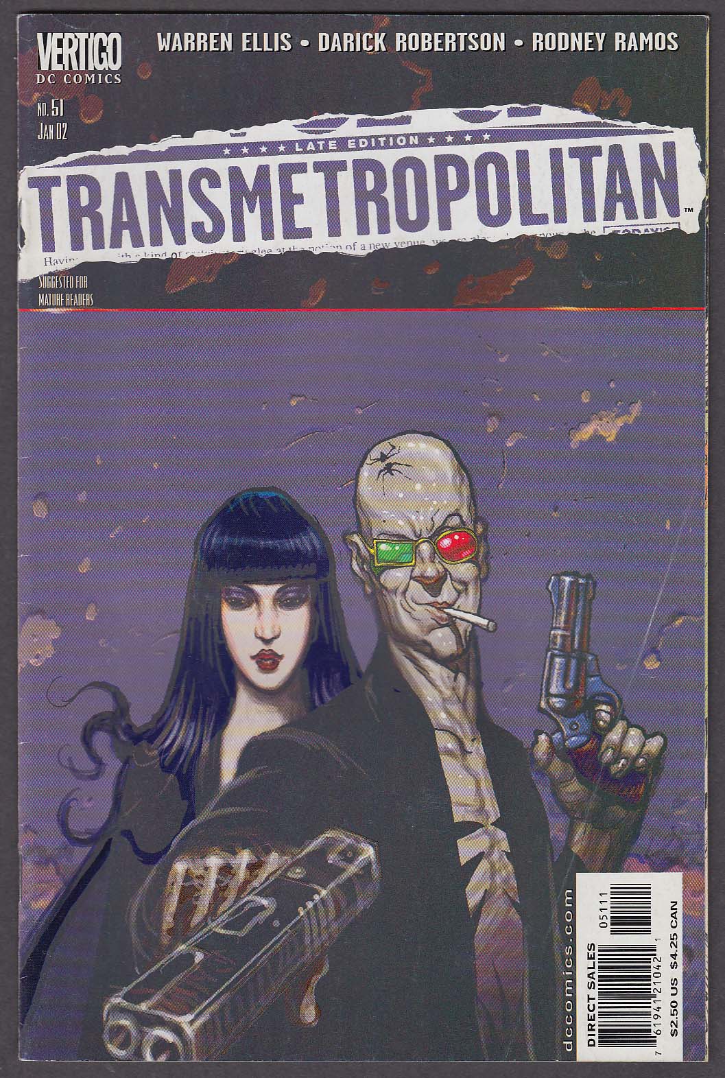 Image for TRANSMETROPOLITAN #51 Vertigo comic book 1 2002