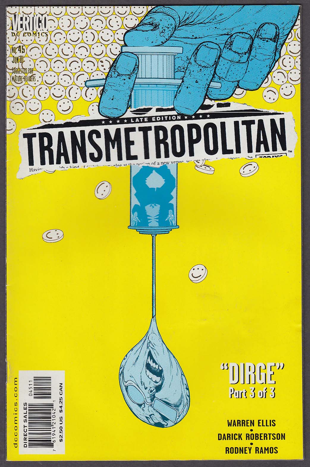 Image for TRANSMETROPOLITAN #45 Vertigo comic book 6 2001