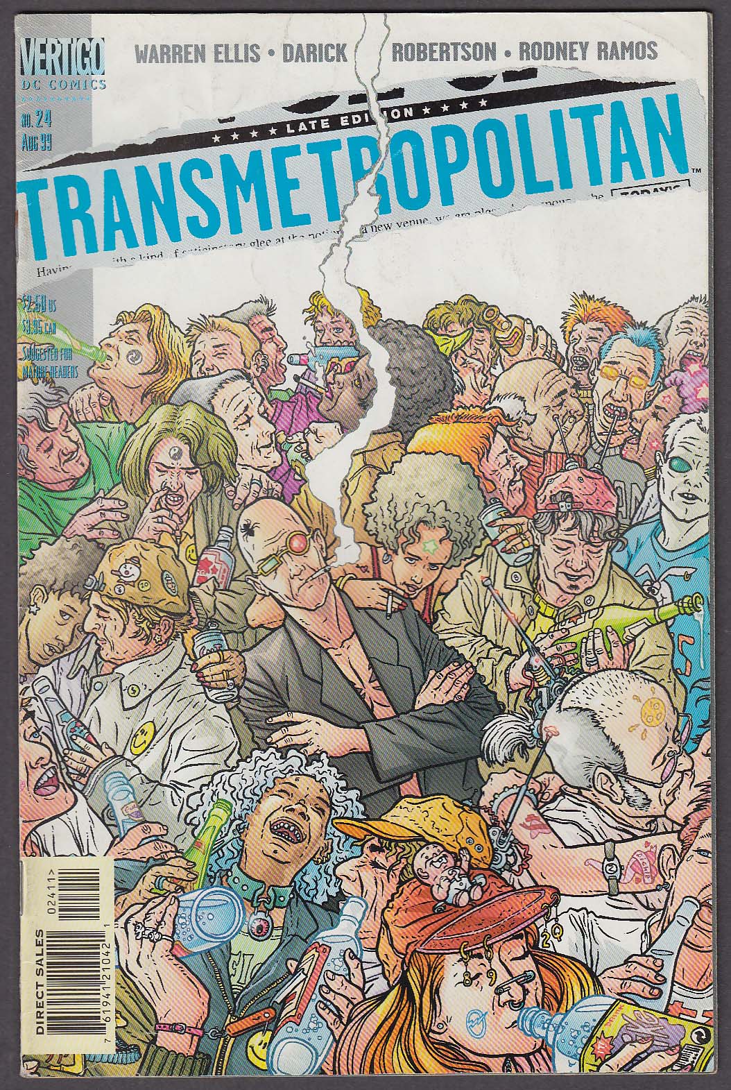 Image for TRANSMETROPOLITAN #24 Vertigo comic book 8 1999