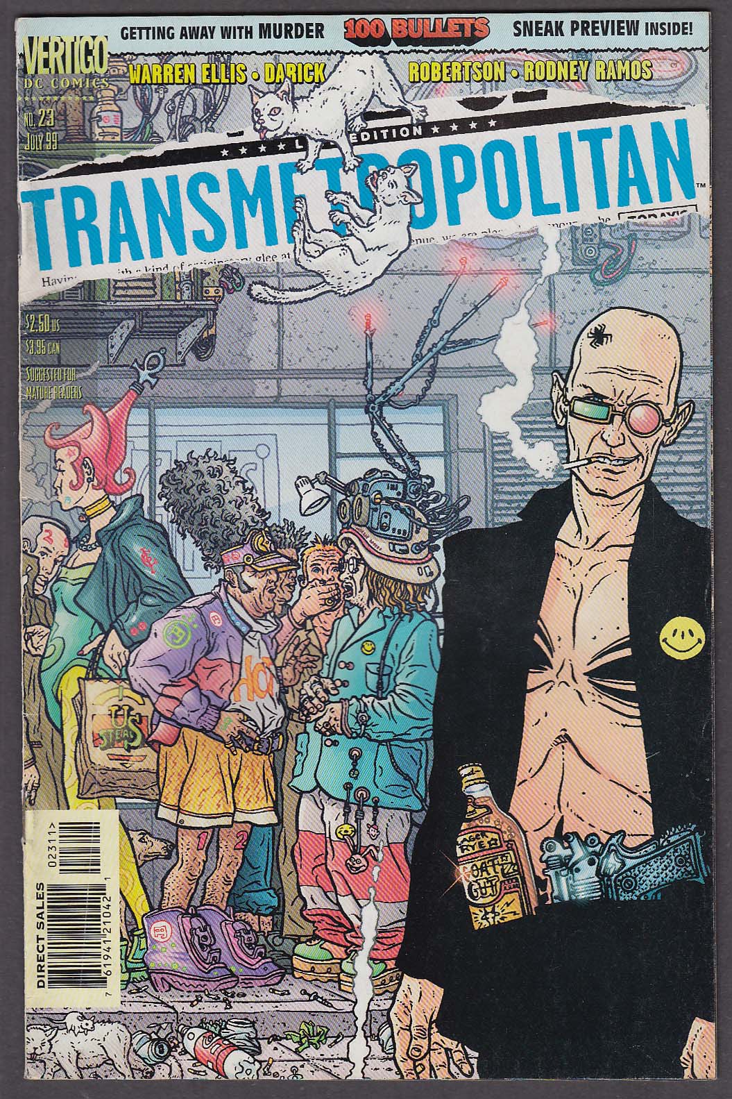 Image for TRANSMETROPOLITAN #23 Vertigo comic book 7 1999