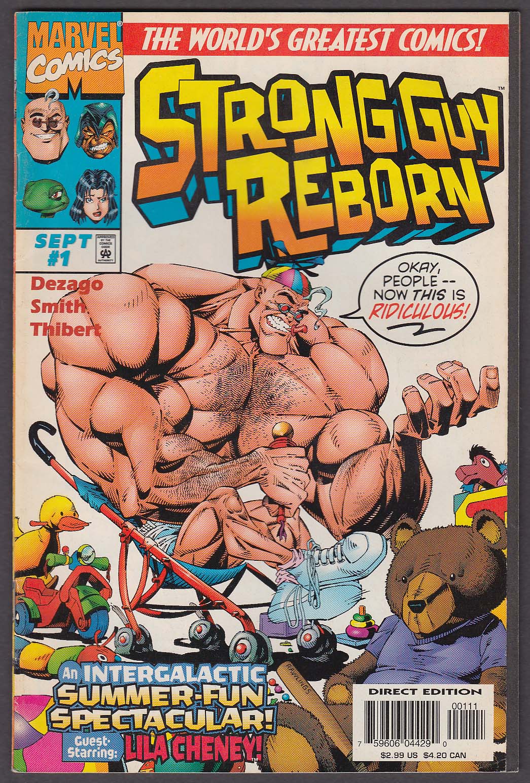Image for STRONG GUY REBORN #1 Marvel comic book 9 1997