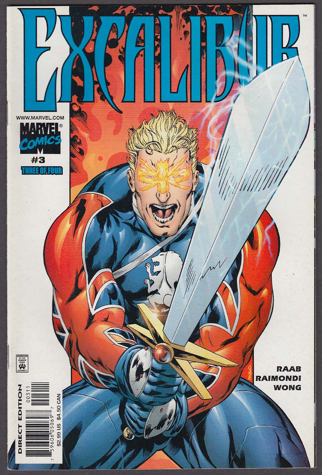 Image for EXCALIBUR #3 Marvel comic book 4 2001