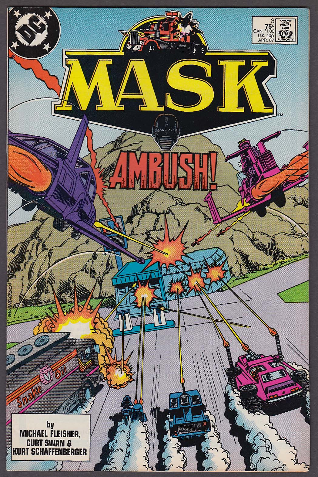 Image for MASK #3 DC comic book 4 1987