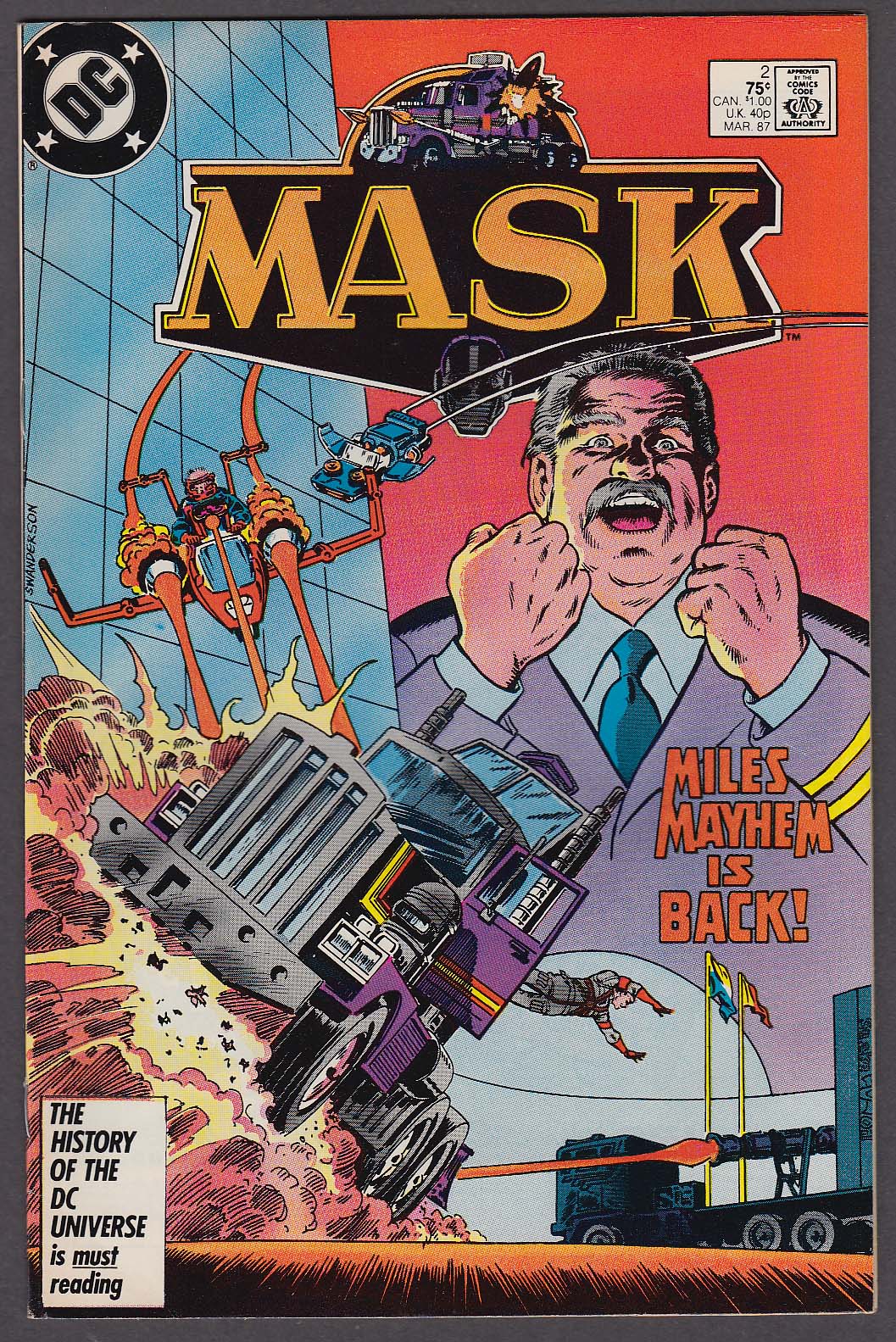 Image for MASK #2 DC comic book 3 1987