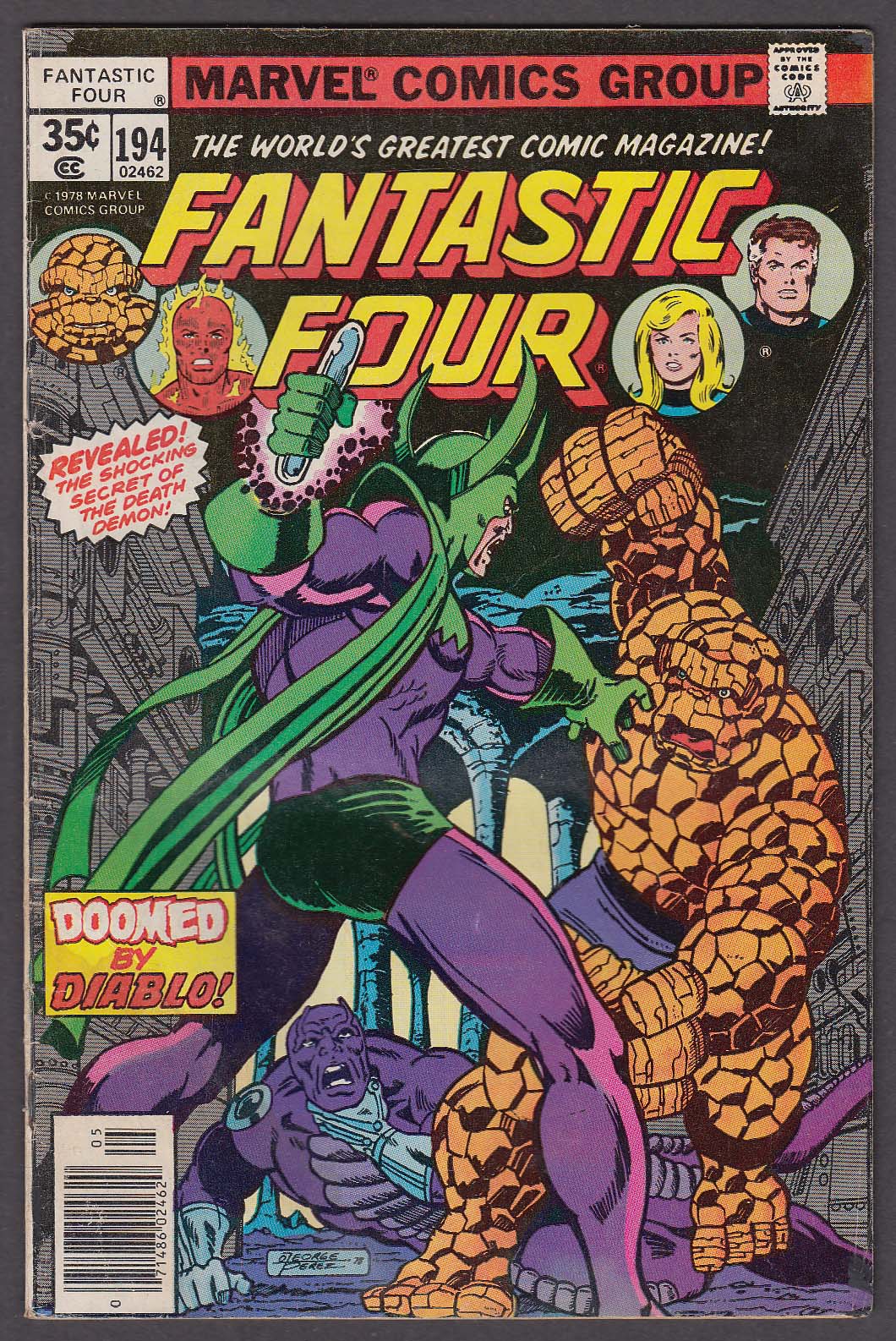 Image for FANTASTIC FOUR #194 Marvel comic book 5 1978