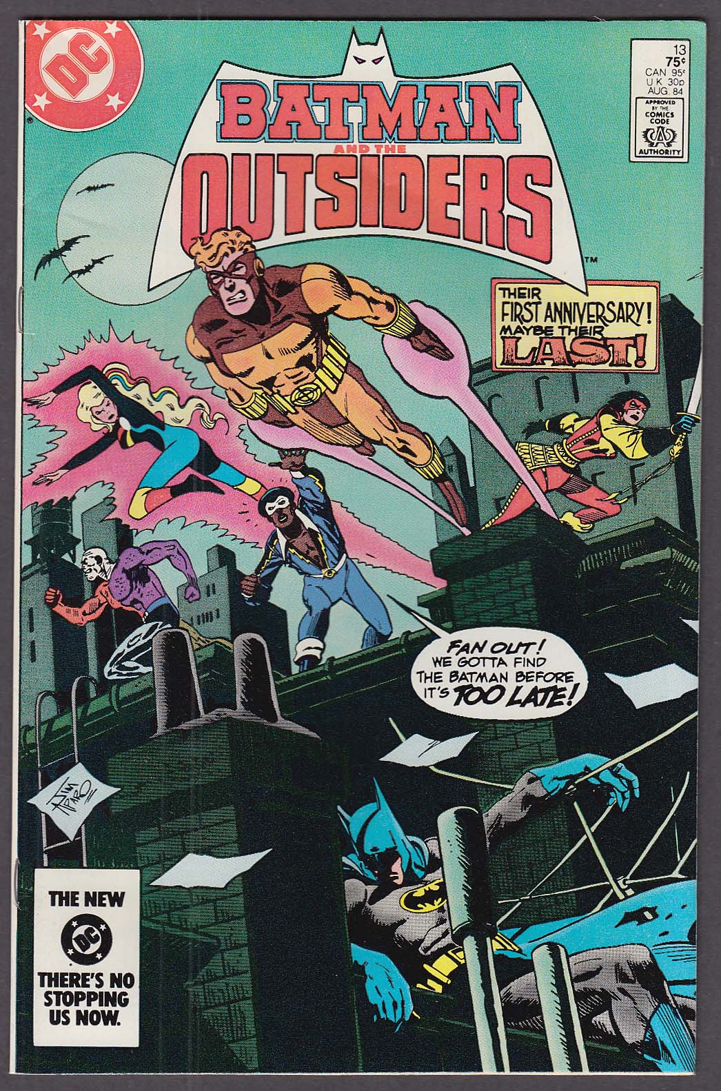 BATMAN & the OUTSIDERS #13 DC comic book 8 1984 Jim Aparo