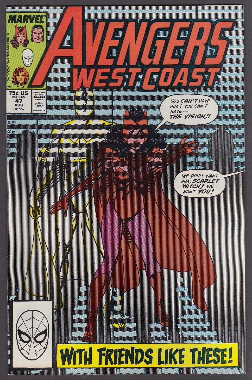 Image for AVENGERS WEST COAST #47 Marvel comic book 8 1989