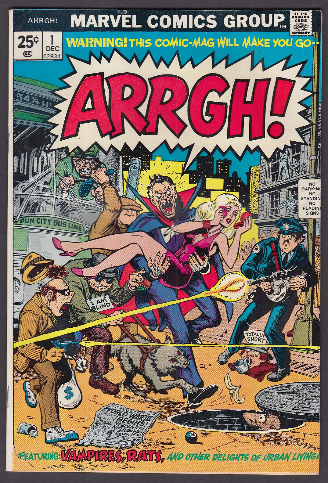 Image for ARRGH Vol 1 #1 Marvel comic book 12 1974