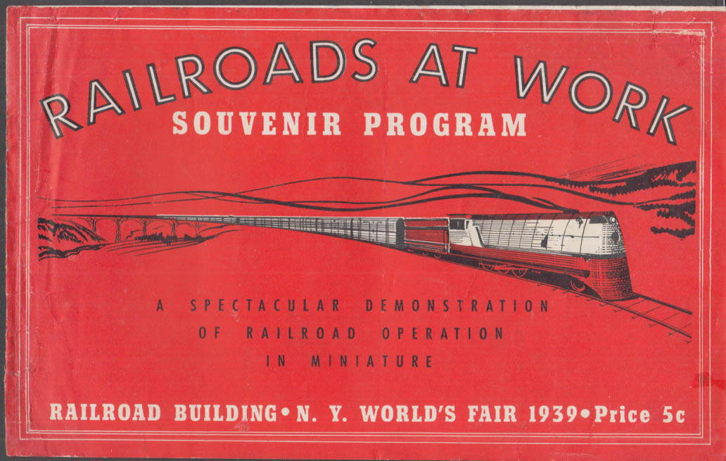 Image for New York World's Fair Railroads at Work brochure 1939