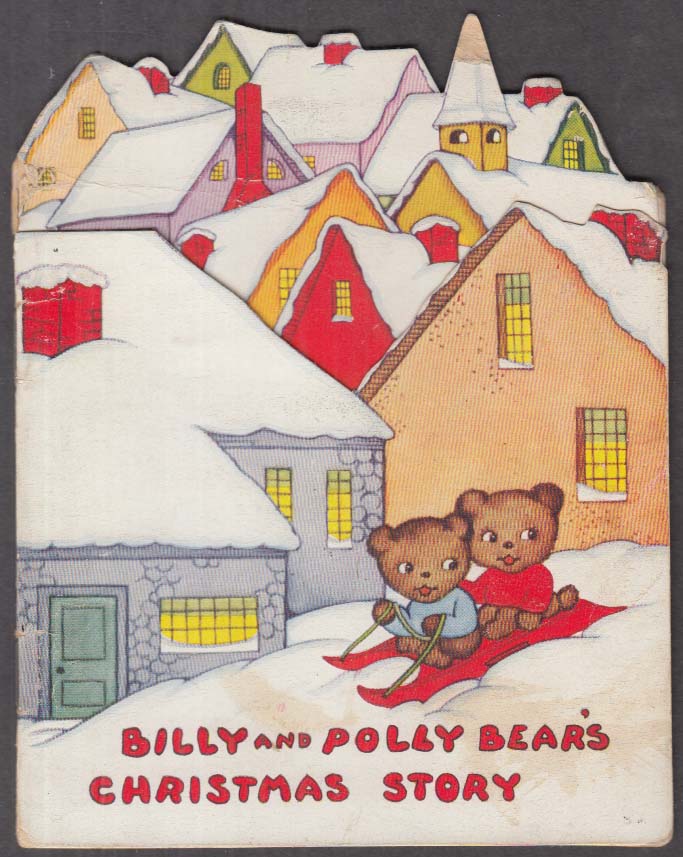 Image for Billy & Polly Bear's Christmas Story greeting card ca 1930s
