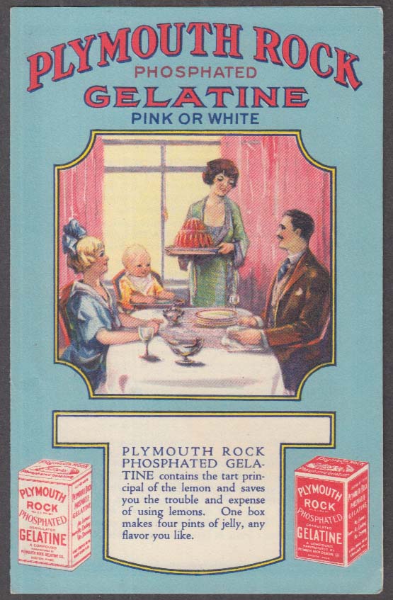 Image for Plymouth Rock Phosphated Gelatine Recipe Folder ca 1930s