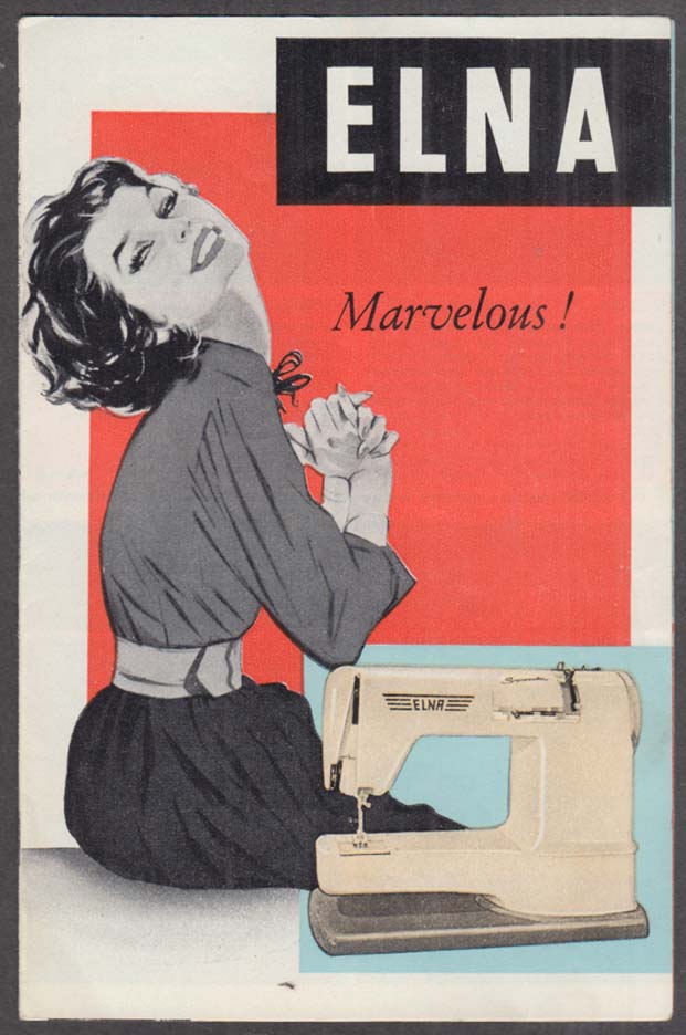 Image for Elna Sewing Machine advertising folder ca 1950s