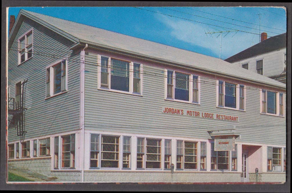 Image for Jordan's Motor Lodge & Restaurant 3-panel postcard Boothbay Harbor ME 1960s