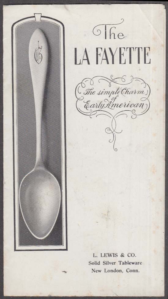 Image for Towle Lafayette Early American Soild Silver Tableware folder ca 1950s